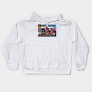 Reading Racers Speedway Motorcycle Action Kids Hoodie